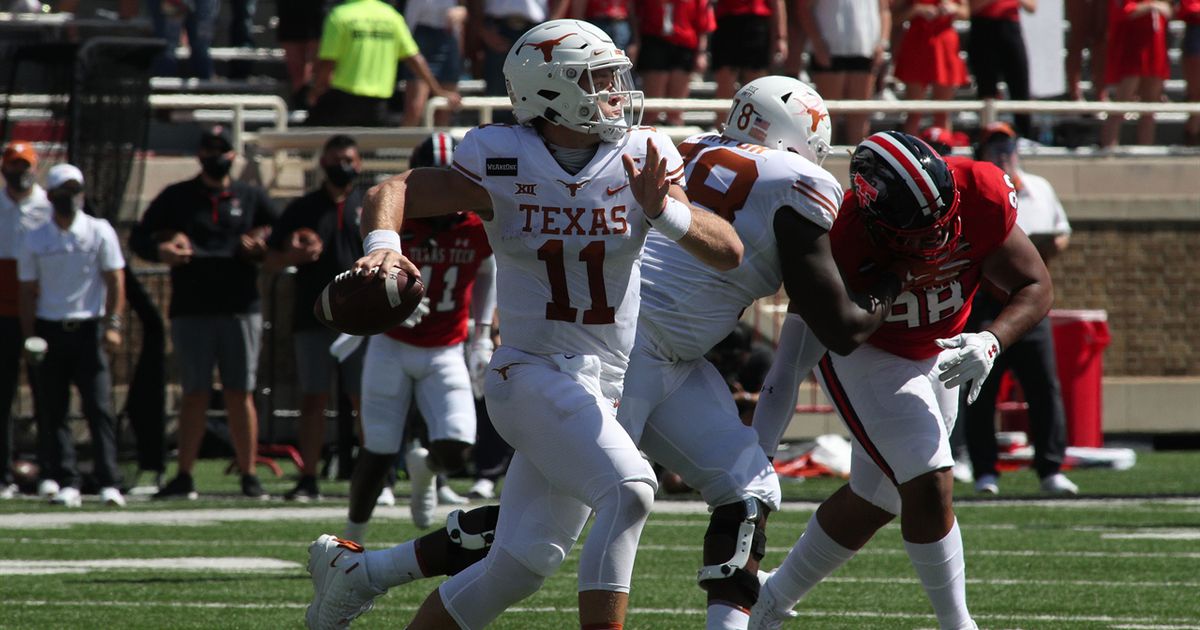 Sam Ehlinger racks up six total TDs in No. 8 Texas’ wild 63-56 OT win over Texas Tech