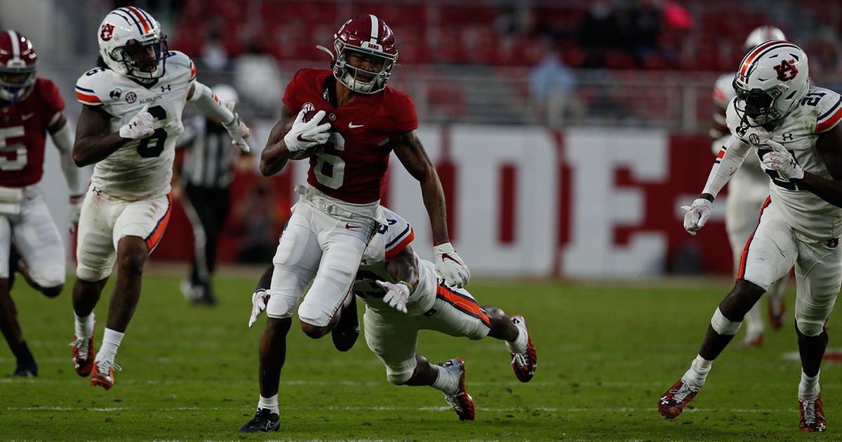 Watch Alabama’s Devonta Smith dominate The Iron Bowl with 171 receiving yards and two TDs