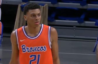 Derrick Alston’s 6 three-pointers and 27 points lead Boise St. past UNLV, 61-59