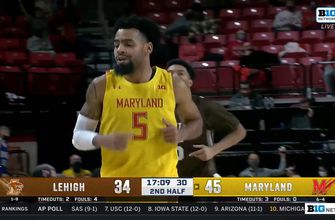 Eric Ayala’s step-back three pointer extends Maryland’s lead over Lehigh