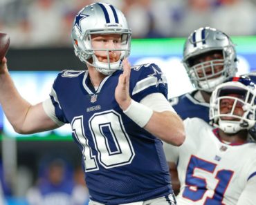 Rush rallies to win third straight career start as Cowboys hand Giants first loss