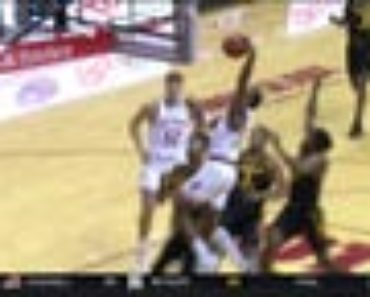 Indiana’s Tamar Bates throws down the one handed dunk after the blocked shot on the other end